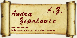 Andra Zipalović vizit kartica